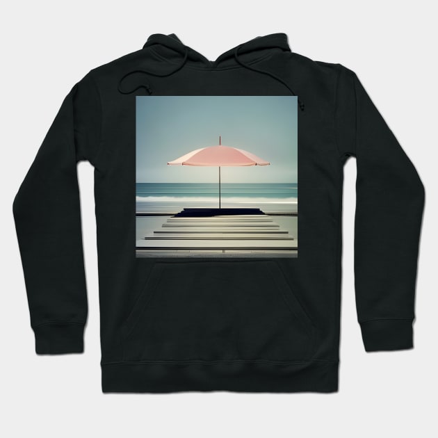 Minimalist Beach Landscape Hoodie by druidwolfart